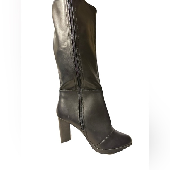 Lane Bryant Faux Leather Tall Heel Boots 9W - Picture 2 of 8